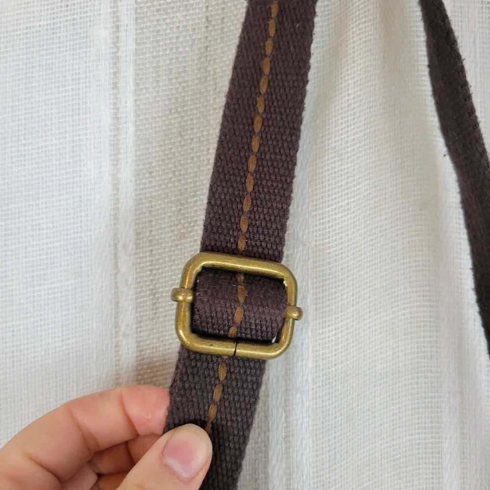 The Sak Genuine Leather Crossbody‎ Bag Purse Brown Tan